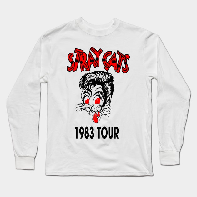 1983 tour rock band punk cats Long Sleeve T-Shirt by Mckenna Paucek